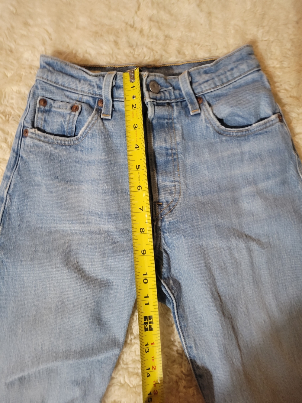 Levi's 501 Straight Leg Jeans | Size 23 | Inseam 24" - Picture 10 of 16